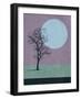 Tree and the Moon-Jasmine Woods-Framed Art Print