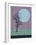 Tree and the Moon-Jasmine Woods-Framed Art Print