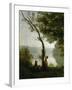 Tree and Woman, Souvenir of Mortefontaine, France-Jean-Baptiste-Camille Corot-Framed Giclee Print