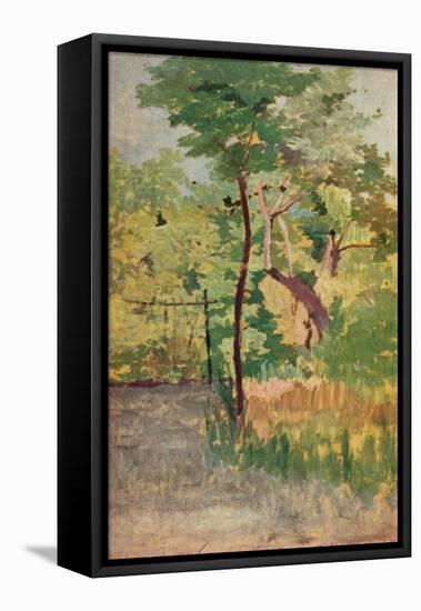 'Tree and Woodpath', c19th century-Giovanni Fattori-Framed Stretched Canvas