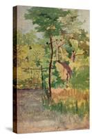 'Tree and Woodpath', c19th century-Giovanni Fattori-Stretched Canvas
