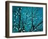 Tree at Night with Lights-Myan Soffia-Framed Photographic Print