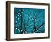 Tree at Night with Lights-Myan Soffia-Framed Photographic Print