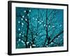 Tree at Night with Lights-Myan Soffia-Framed Photographic Print