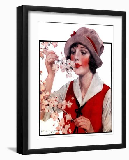 "Tree Blossoms,"May 16, 1925-J. Knowles Hare-Framed Giclee Print