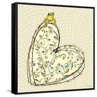 Tree Frog + Heart-Robbin Rawlings-Framed Stretched Canvas