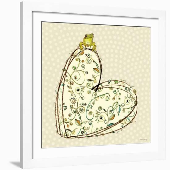 Tree Frog + Heart-Robbin Rawlings-Framed Art Print