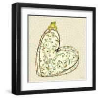 Tree Frog + Heart-Robbin Rawlings-Framed Art Print