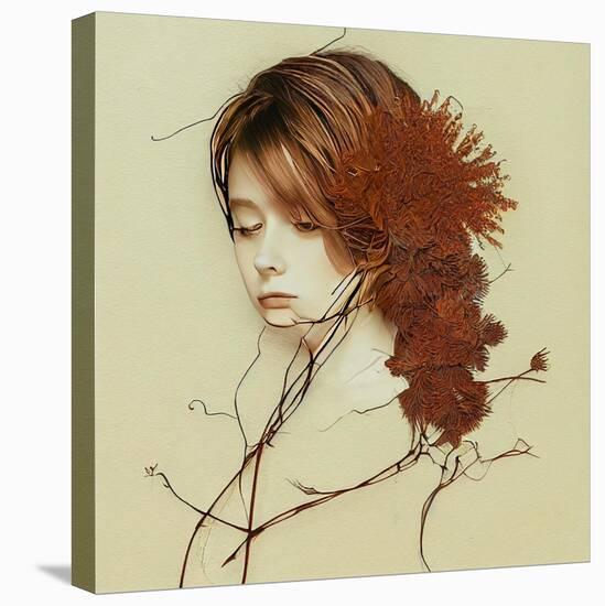 Tree Girl-null-Stretched Canvas