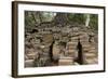 Tree Growing on Ruins of Ancient Spean Thmor Bridge, Siem Reap-David Wall-Framed Photographic Print