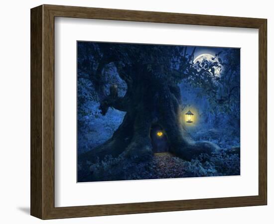 Tree Home in the Magic Forest-PetarPaunchev-Framed Art Print