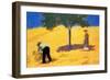 Tree in Cornfield-Auguste Macke-Framed Art Print