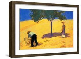 Tree in Cornfield-Auguste Macke-Framed Art Print