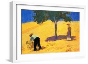 Tree in Cornfield-Auguste Macke-Framed Art Print