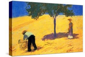 Tree in Cornfield-Auguste Macke-Stretched Canvas