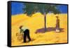 Tree in Cornfield-Auguste Macke-Framed Stretched Canvas