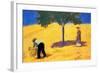 Tree in Cornfield-Auguste Macke-Framed Art Print