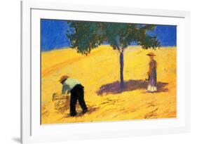 Tree In Cornfield-Auguste Macke-Framed Premium Giclee Print