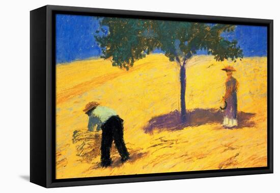 Tree In Cornfield-Auguste Macke-Framed Stretched Canvas