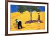 Tree In Cornfield-Auguste Macke-Framed Art Print