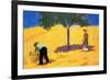 Tree In Cornfield-Auguste Macke-Framed Art Print