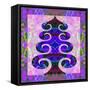 Tree in purple, 2020, (oil on canvas)-Jane Tattersfield-Framed Stretched Canvas