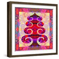 Tree in red, 2020, (oil on canvas)-Jane Tattersfield-Framed Giclee Print