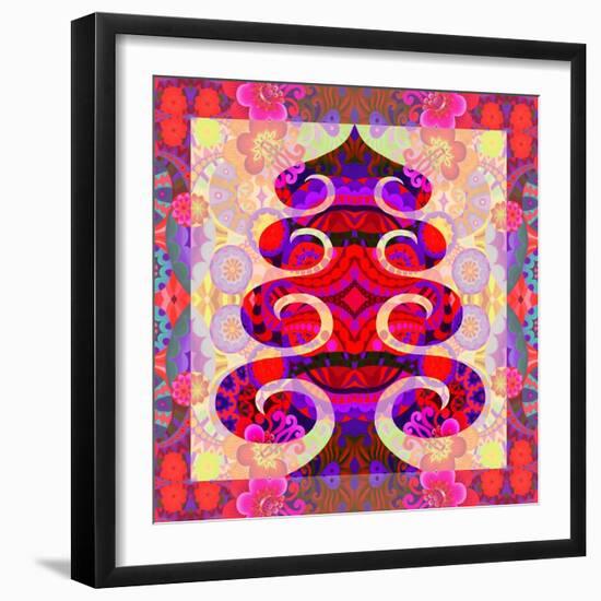 Tree in red, 2020, (oil on canvas)-Jane Tattersfield-Framed Giclee Print