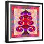 Tree in red, 2020, (oil on canvas)-Jane Tattersfield-Framed Giclee Print