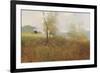 Tree in the Field-null-Framed Art Print