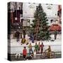"Tree in Town Square," December 4, 1948-Stevan Dohanos-Stretched Canvas