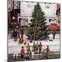 "Tree in Town Square," December 4, 1948-Stevan Dohanos-Mounted Giclee Print