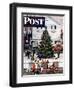 "Tree in Town Square," Saturday Evening Post Cover, December 4, 1948-Stevan Dohanos-Framed Giclee Print