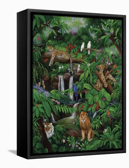 Tree Leopards-Betty Lou-Framed Stretched Canvas