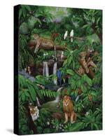 Tree Leopards-Betty Lou-Stretched Canvas