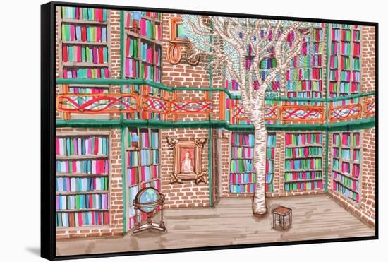 Tree Library, 2017-Charlotte Orr-Framed Stretched Canvas