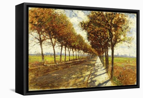 Tree-Lined Avenue in Bremen, 1912-Mario De Maria-Framed Stretched Canvas