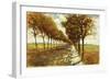 Tree-Lined Avenue in Bremen, 1912-Mario De Maria-Framed Giclee Print