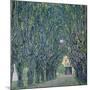 Tree-lined road leading to the manor house at Kammer, Upper Austria (1912)-Gustav Klimt-Mounted Giclee Print