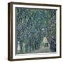 Tree-lined road leading to the manor house at Kammer, Upper Austria (1912)-Gustav Klimt-Framed Premium Giclee Print