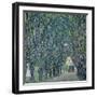 Tree-lined road leading to the manor house at Kammer, Upper Austria (1912)-Gustav Klimt-Framed Premium Giclee Print