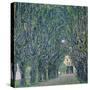 Tree-lined road leading to the manor house at Kammer, Upper Austria (1912)-Gustav Klimt-Stretched Canvas