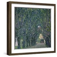 Tree-Lined Road Leading to the Manor House at Kammer, Upper Austria, 1912-Gustav Klimt-Framed Giclee Print