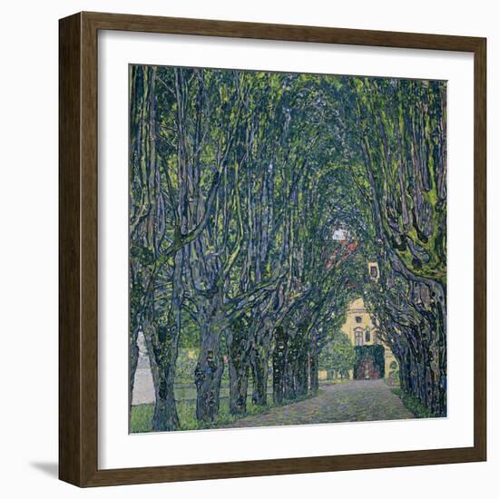 Tree-Lined Road Leading to the Manor House at Kammer, Upper Austria, 1912-Gustav Klimt-Framed Giclee Print