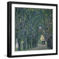 Tree-Lined Road Leading to the Manor House at Kammer, Upper Austria, 1912-Gustav Klimt-Framed Giclee Print