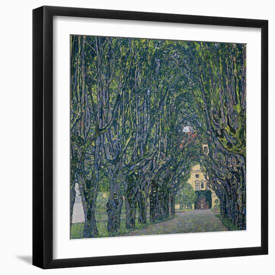 Tree-Lined Road Leading to the Manor House at Kammer, Upper Austria, 1912-Gustav Klimt-Framed Giclee Print