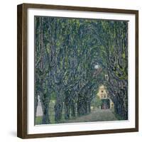 Tree-Lined Road Leading to the Manor House at Kammer, Upper Austria, 1912-Gustav Klimt-Framed Giclee Print