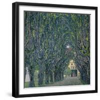 Tree-Lined Road Leading to the Manor House at Kammer, Upper Austria, 1912-Gustav Klimt-Framed Giclee Print