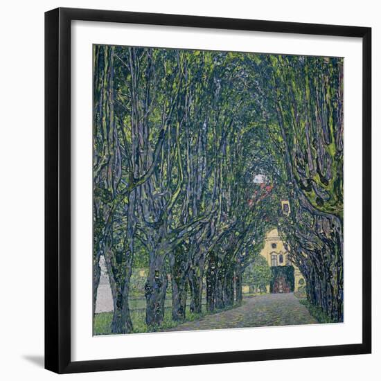 Tree-Lined Road Leading to the Manor House at Kammer, Upper Austria, 1912-Gustav Klimt-Framed Giclee Print