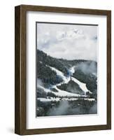 Tree Lined Ski Slopes, Whistler Mountain Resort-Christian Kober-Framed Photographic Print